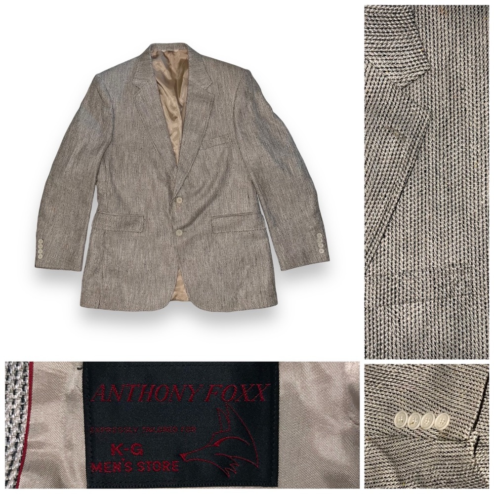 Vintage Anthony Foxx Men’s Blazer Sports Coat Jacket Tweed Size 42R Made USA